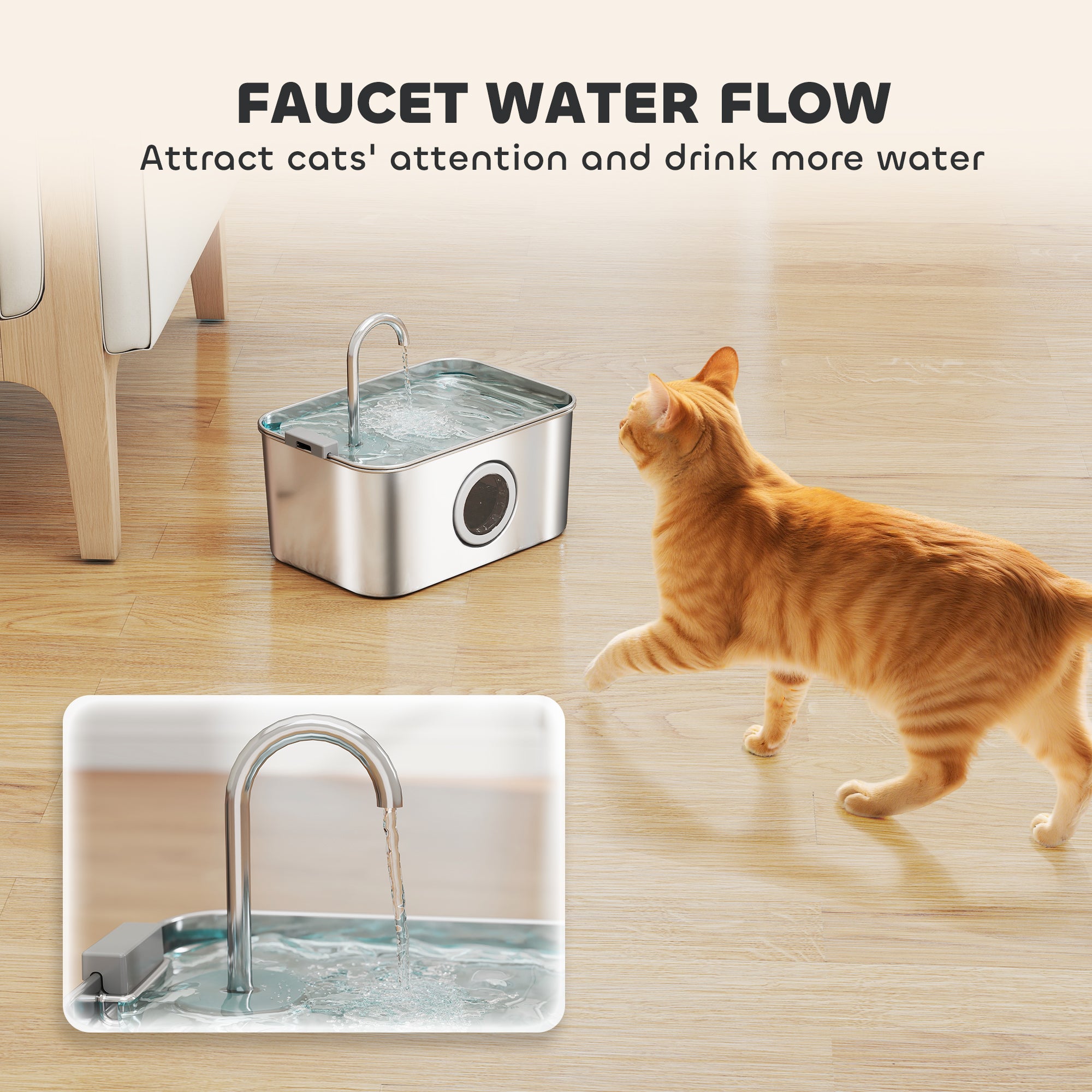 Stainless Water Fountain Steel